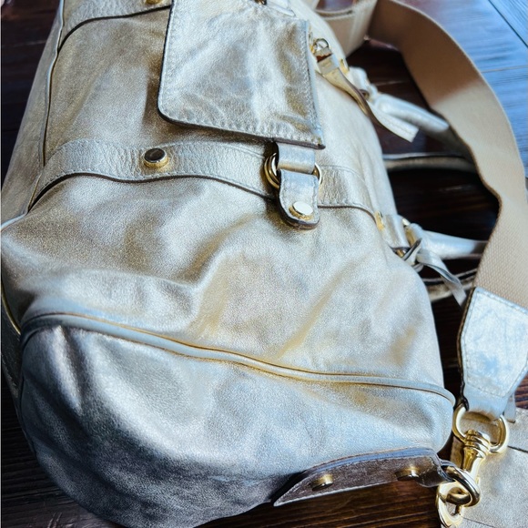 100% Auth Dolce Gabbana Golden Box Satchel Distressed Leather Shoulder Bag - Picture 6 of 12